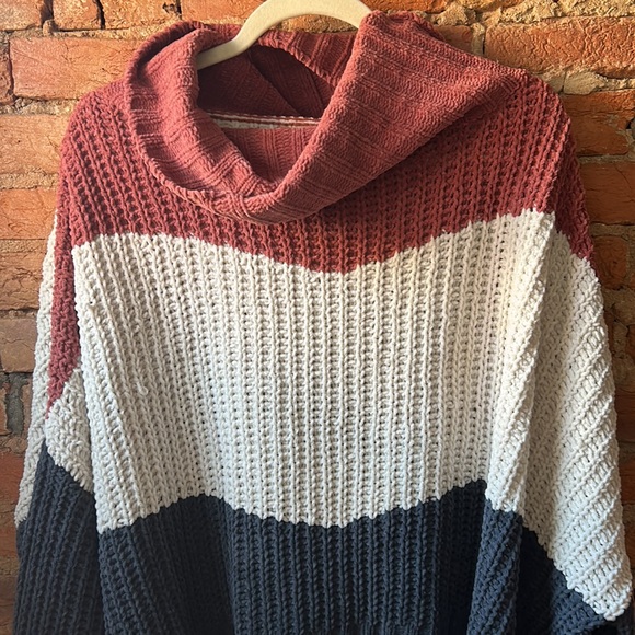 Turtleneck block colored sweater bought from local boutique! - Picture 2 of 2